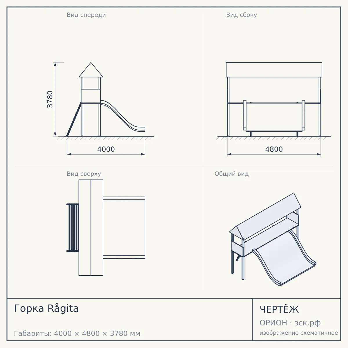 Горка Rågita — чертёж